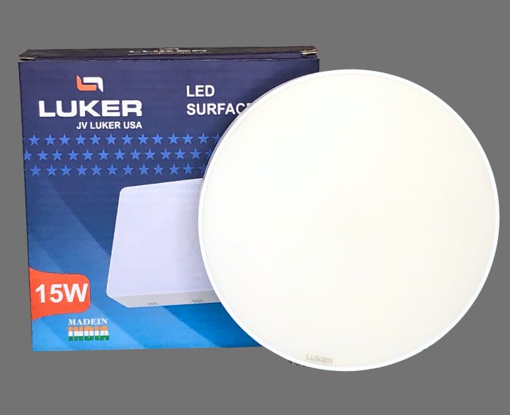 Luker Liso LED Surface Panel Trimless Round White Body White Light 